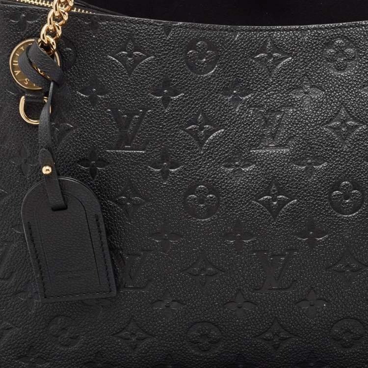Pre Owned Louis Vuitton Black Monogram Empreinte Leather Surene MM Bag