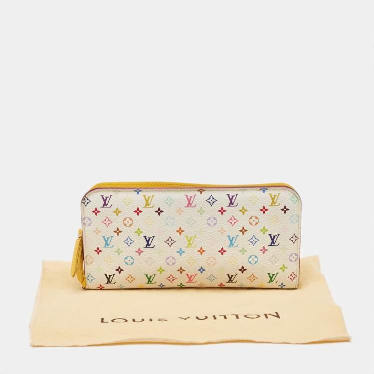 Pre Owned Louis Vuitton White/Multicolor Monogram Canvas Insolite Wallet
