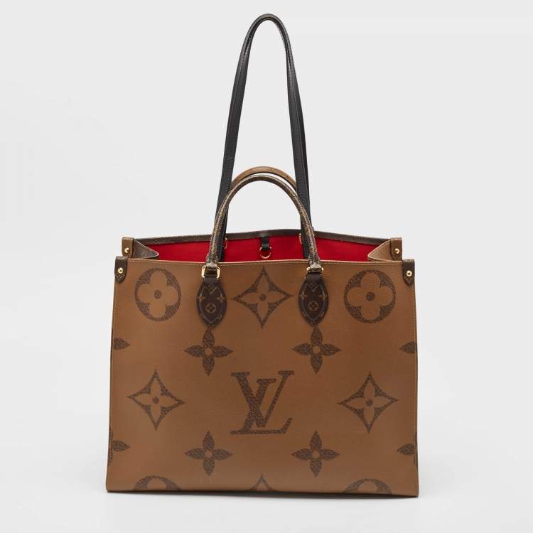 Pre Owned Louis Vuitton Monogram Reverse Giant Canvas OnTheGo GM Bag