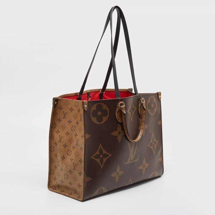 Pre Owned Louis Vuitton Monogram Reverse Giant Canvas OnTheGo GM Bag