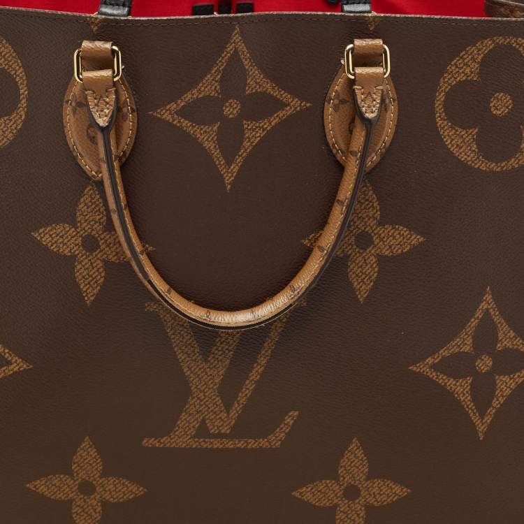 Pre Owned Louis Vuitton Monogram Reverse Giant Canvas OnTheGo GM Bag