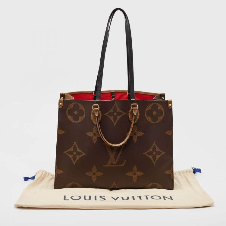Pre Owned Louis Vuitton Monogram Reverse Giant Canvas OnTheGo GM Bag