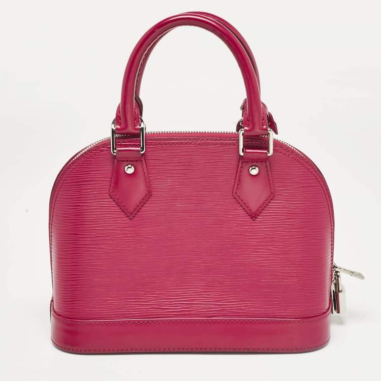 Pre Owned Louis Vuitton Fuchsia Epi Leather Alma BB Bag