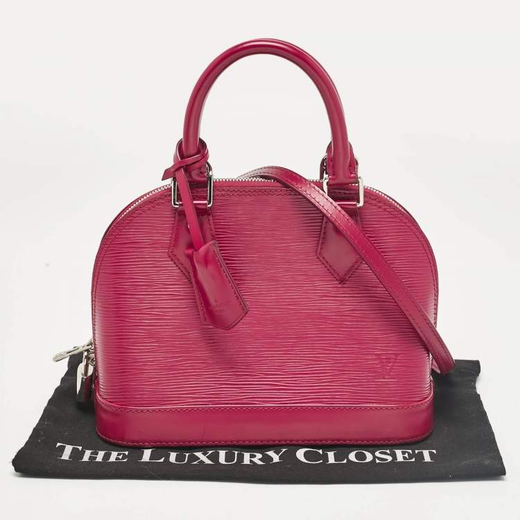 Pre Owned Louis Vuitton Fuchsia Epi Leather Alma BB Bag