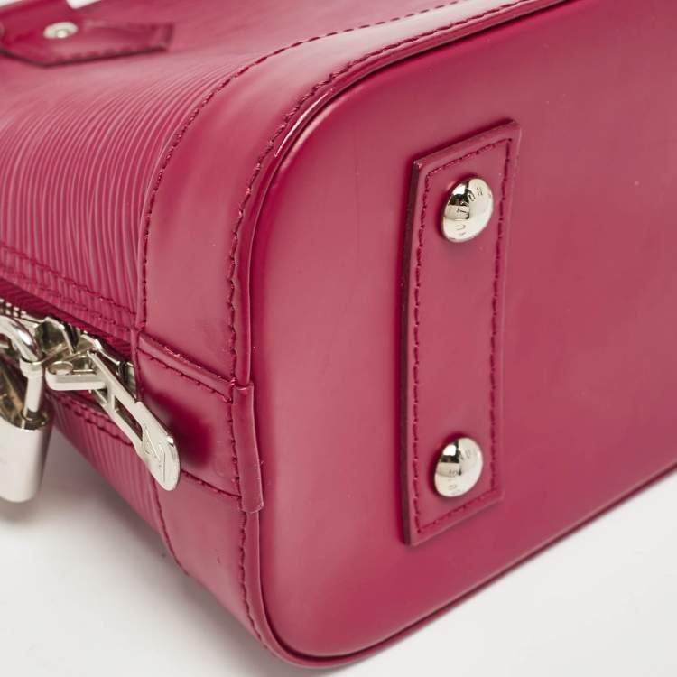 Pre Owned Louis Vuitton Fuchsia Epi Leather Alma BB Bag