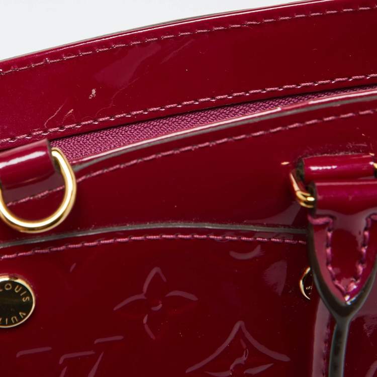 Pre Owned Louis Vuitton Griotte Monogram Vernis Brea MM NM Bag