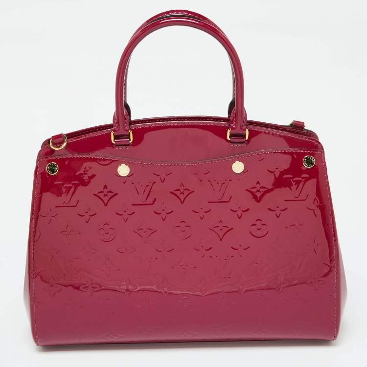 Pre Owned Louis Vuitton Griotte Monogram Vernis Brea MM NM Bag