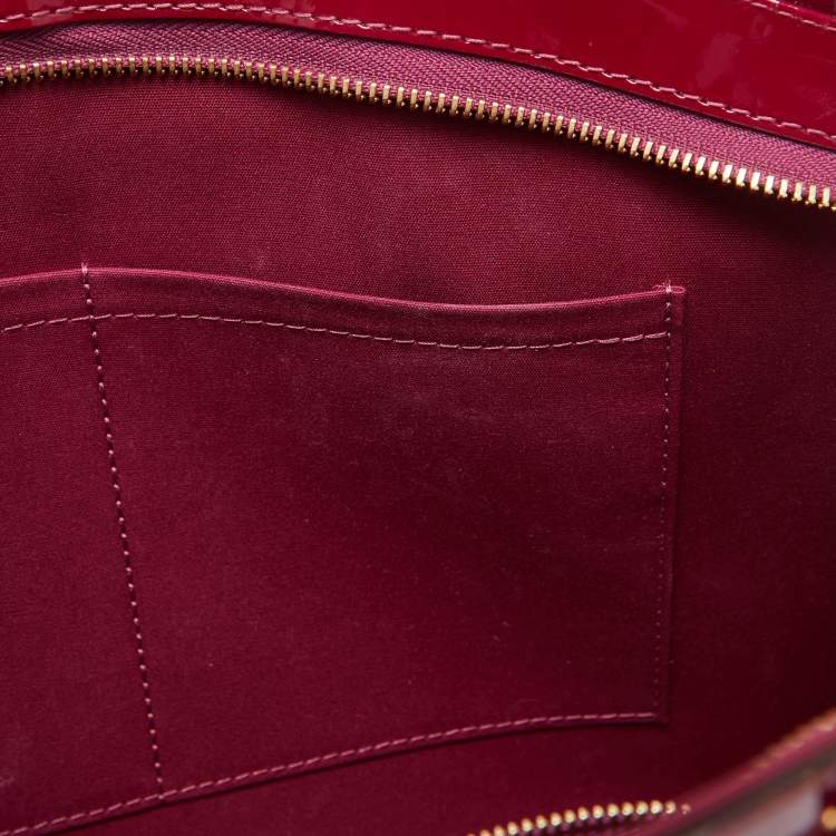 Pre Owned Louis Vuitton Griotte Monogram Vernis Brea MM NM Bag