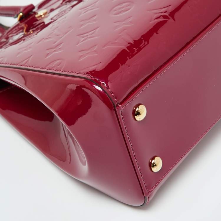 Pre Owned Louis Vuitton Griotte Monogram Vernis Brea MM NM Bag