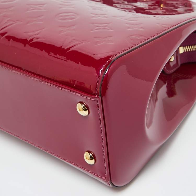 Pre Owned Louis Vuitton Griotte Monogram Vernis Brea MM NM Bag