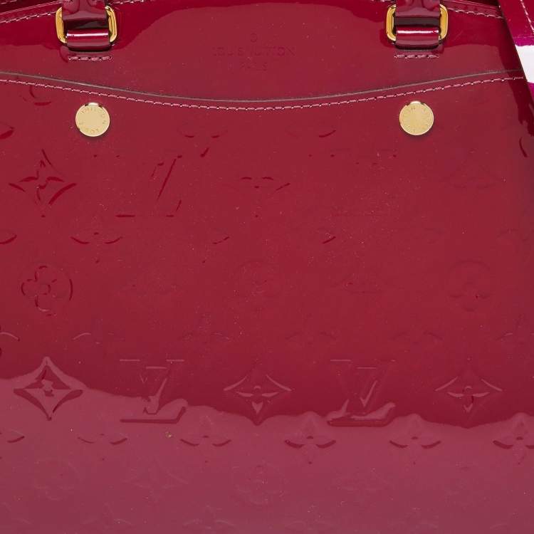 Pre Owned Louis Vuitton Griotte Monogram Vernis Brea MM NM Bag