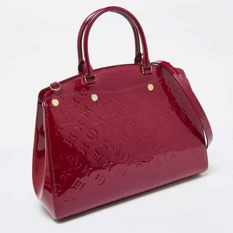 Pre Owned Louis Vuitton Griotte Monogram Vernis Brea MM NM Bag