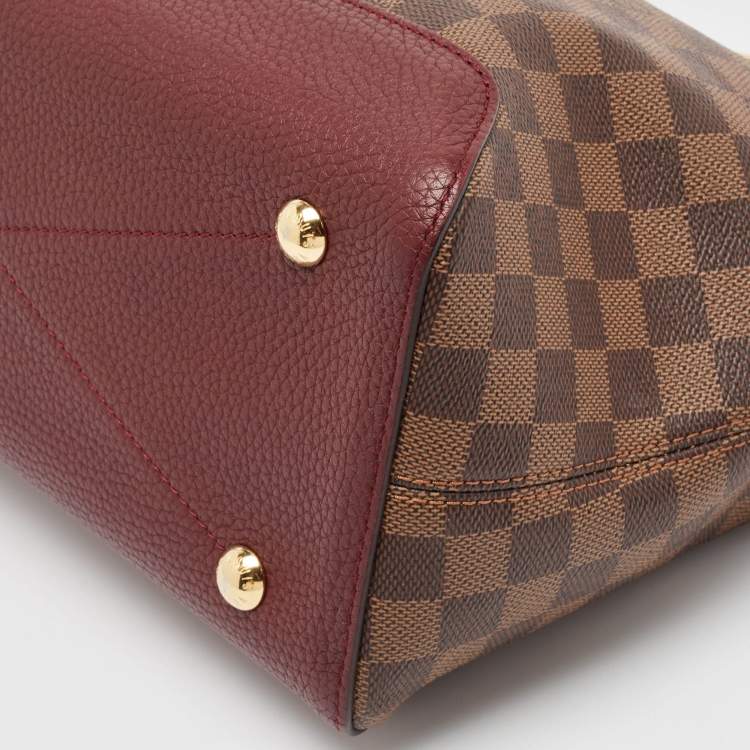 Pre Owned Louis Vuitton Fuchsia Damier Ebene Canvas Hyde Park Bag