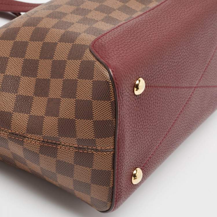 Pre Owned Louis Vuitton Fuchsia Damier Ebene Canvas Hyde Park Bag