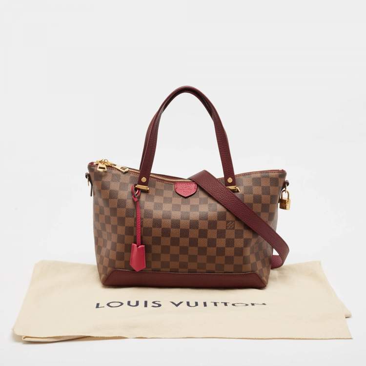 Pre Owned Louis Vuitton Fuchsia Damier Ebene Canvas Hyde Park Bag