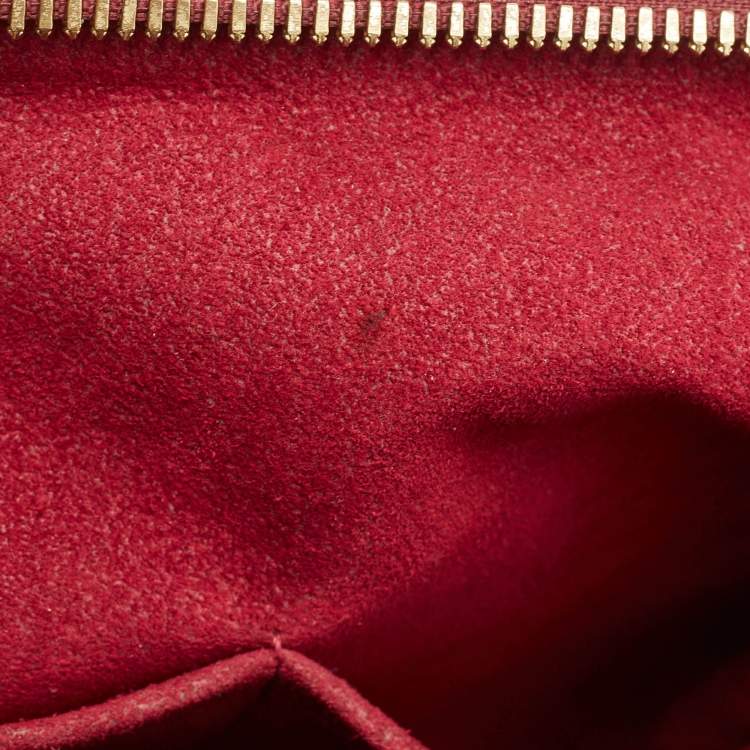 Pre Owned Louis Vuitton Fuchsia Damier Ebene Canvas Hyde Park Bag