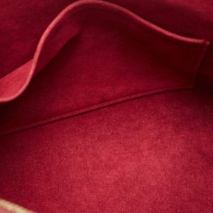 Pre Owned Louis Vuitton Fuchsia Damier Ebene Canvas Hyde Park Bag