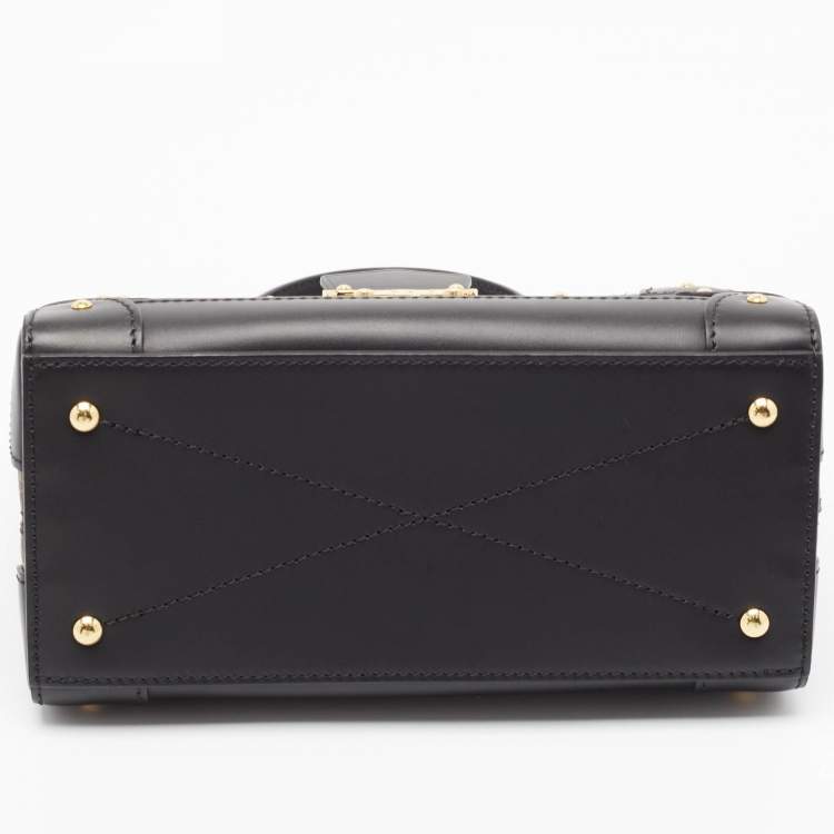 Pre Owned Louis Vuitton Black Monogram Canvas Trianon Top Handle Bag