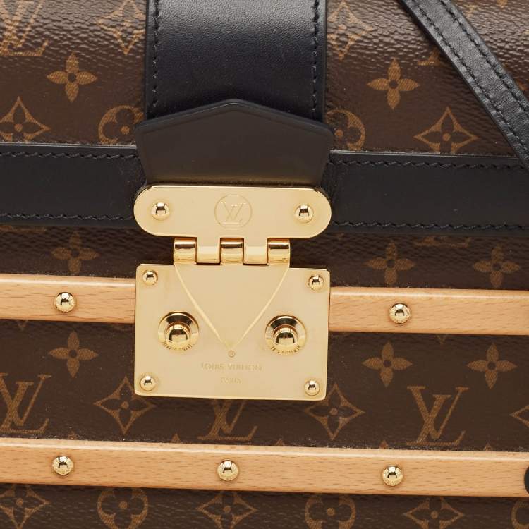 Pre Owned Louis Vuitton Black Monogram Canvas Trianon Top Handle Bag