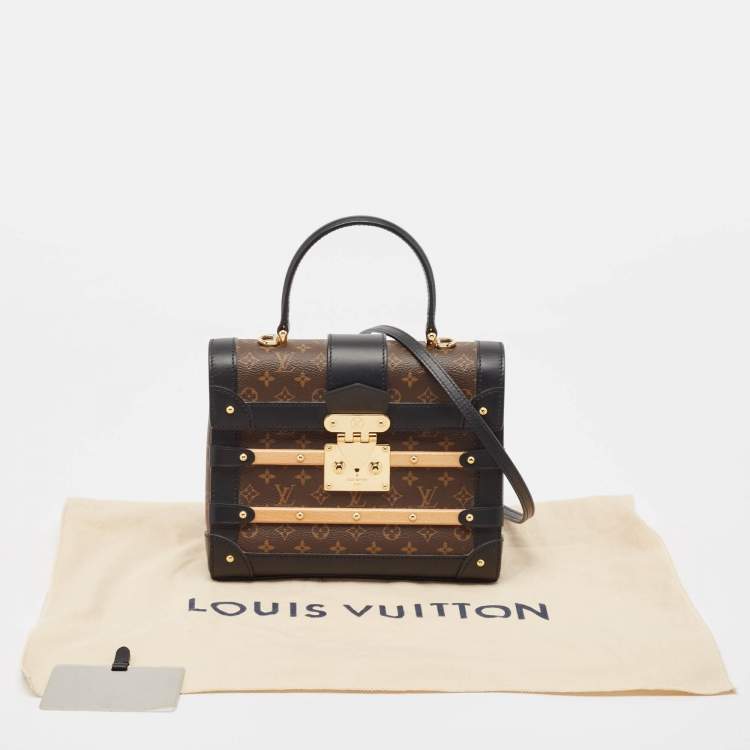 Pre Owned Louis Vuitton Black Monogram Canvas Trianon Top Handle Bag