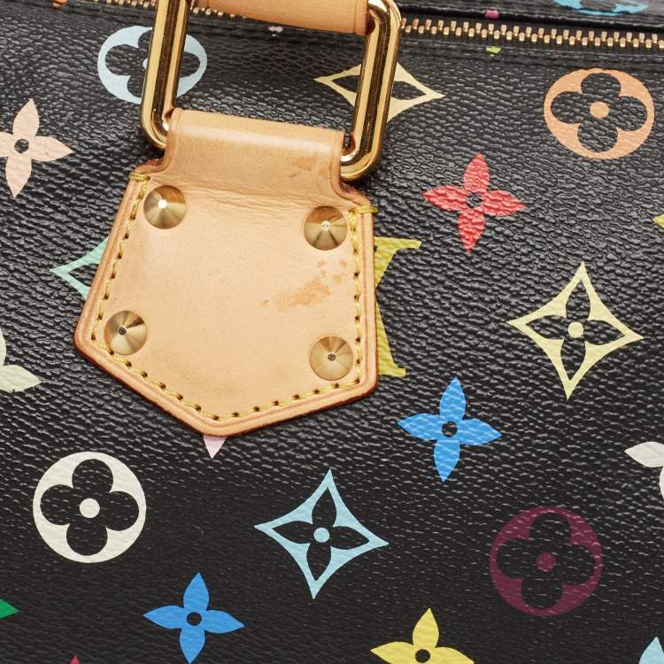 Pre Owned Louis Vuitton Black Monogram Multicolore Canvas Speedy 30 Bag