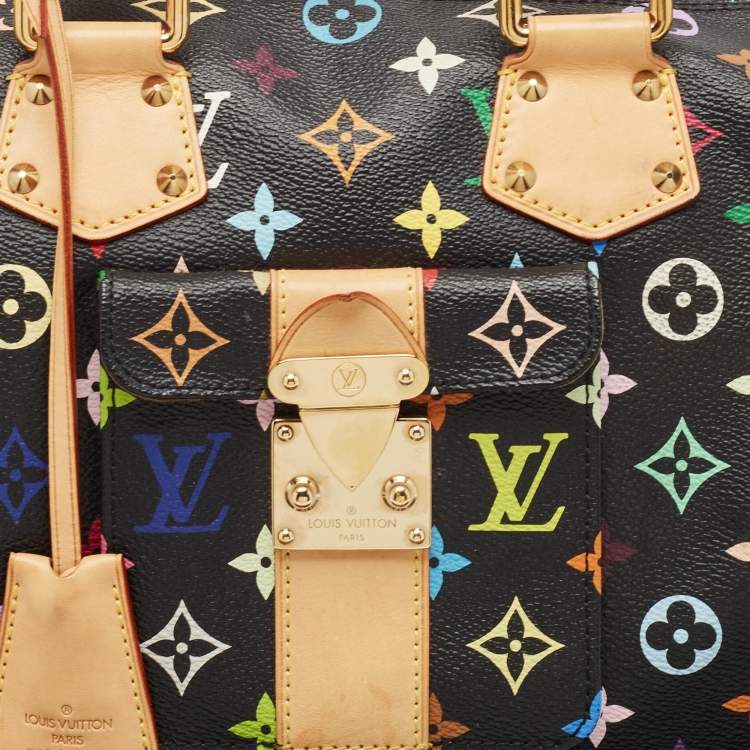 Pre Owned Louis Vuitton Black Monogram Multicolore Canvas Speedy 30 Bag