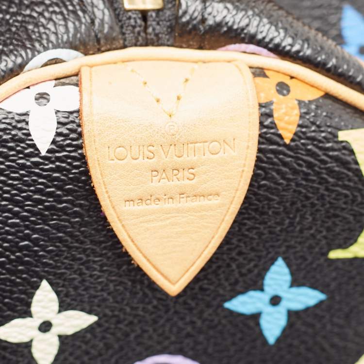 Pre Owned Louis Vuitton Black Monogram Multicolore Canvas Speedy 30 Bag