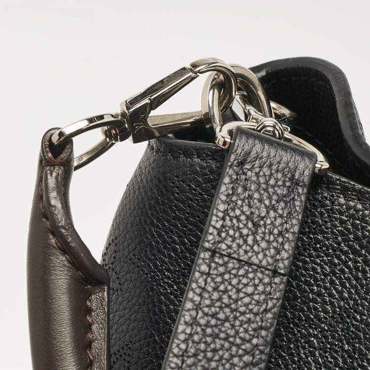 Pre Owned Louis Vuitton Black Monogram Mahina Leather Babylone PM Bag