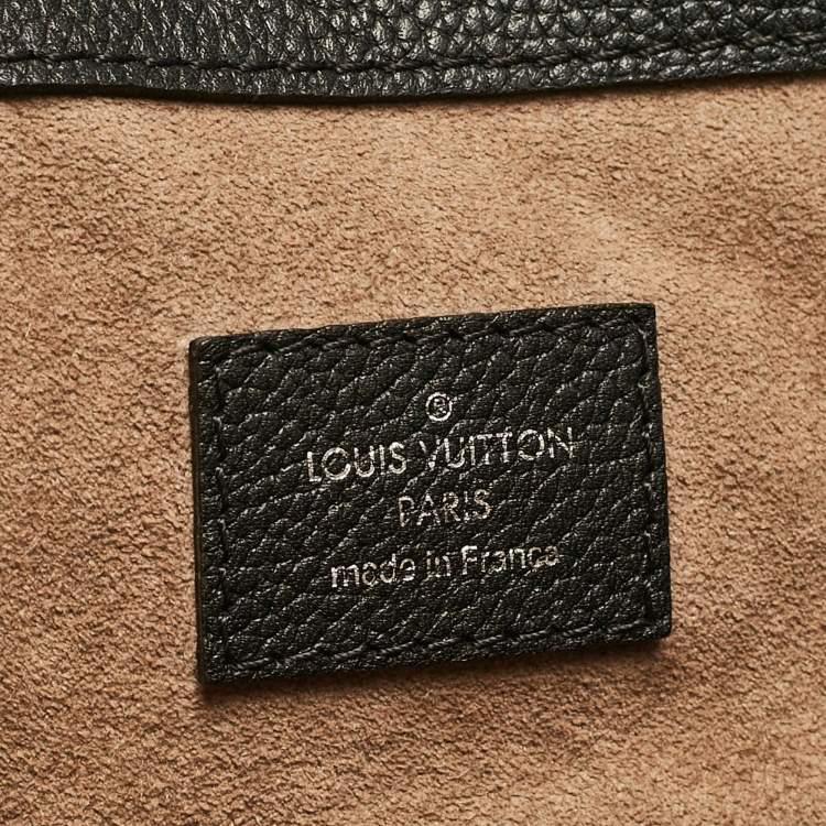 Pre Owned Louis Vuitton Black Monogram Mahina Leather Babylone PM Bag