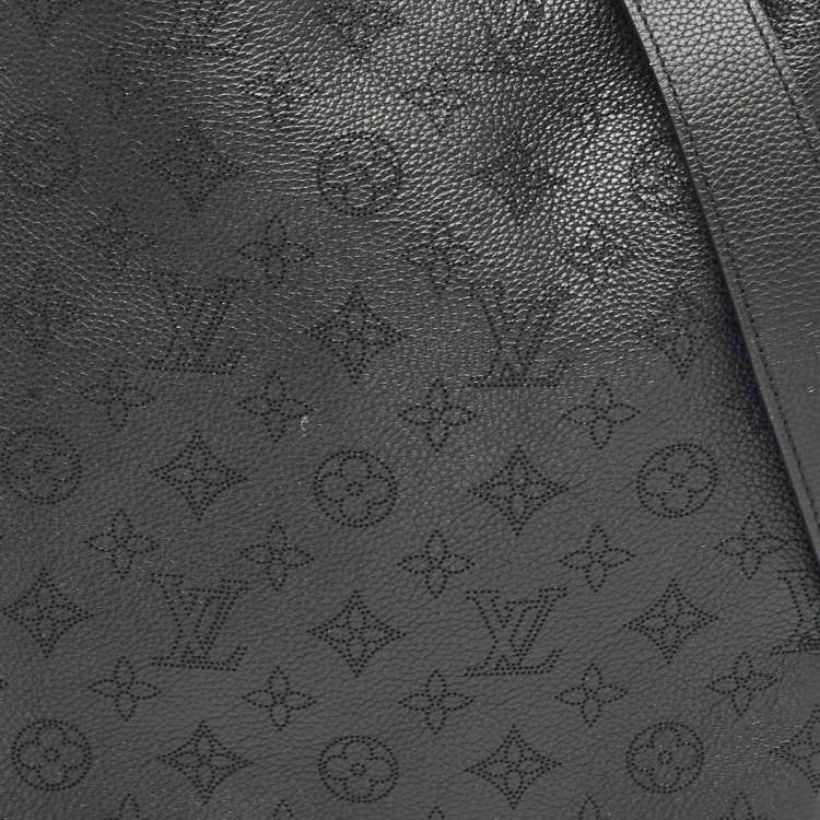 Pre Owned Louis Vuitton Black Monogram Mahina Leather Babylone PM Bag