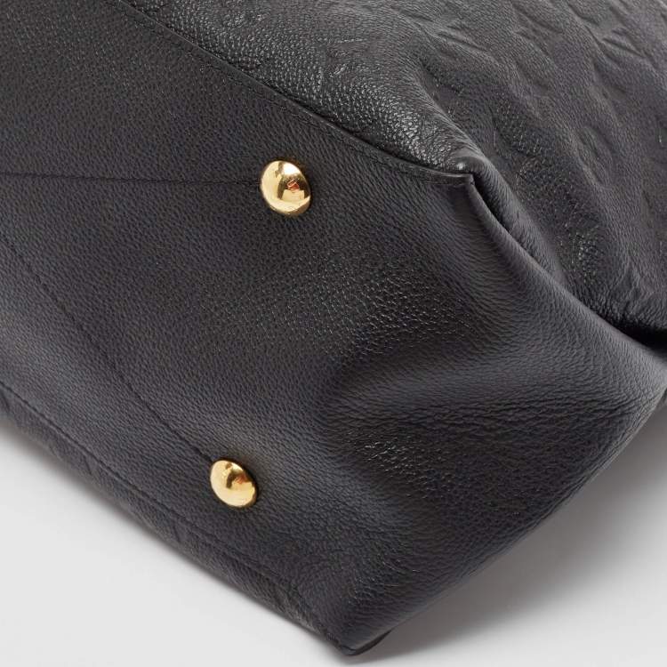 Pre Owned Louis Vuitton Black Monogram Empreinte Leather Maida Bag
