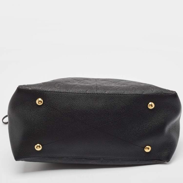 Pre Owned Louis Vuitton Black Monogram Empreinte Leather Maida Bag