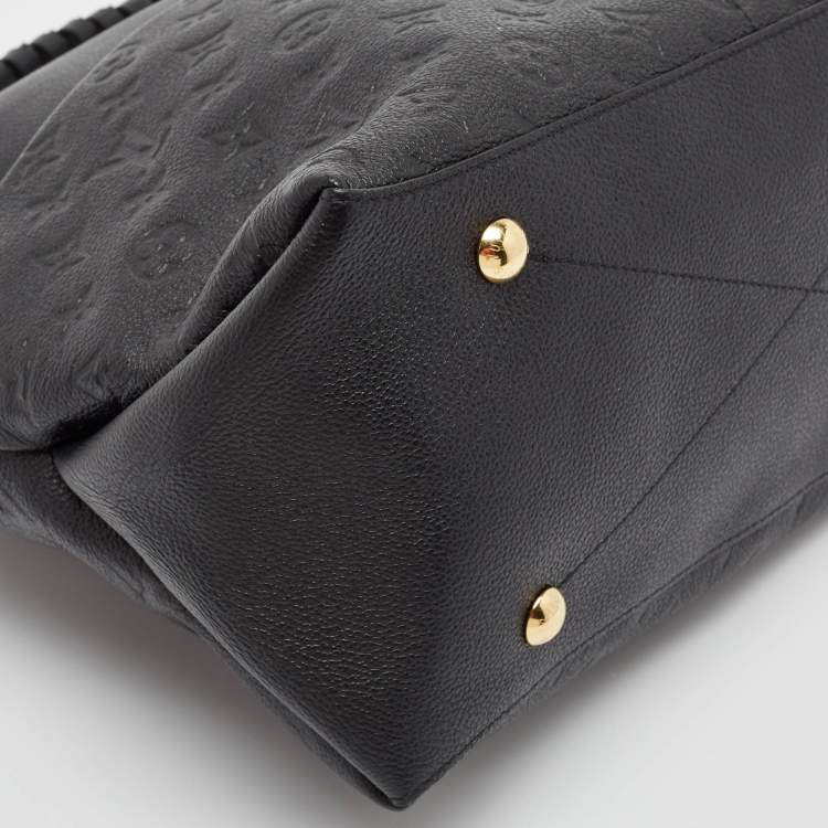Pre Owned Louis Vuitton Black Monogram Empreinte Leather Maida Bag