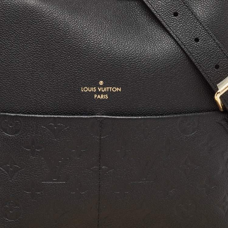 Pre Owned Louis Vuitton Black Monogram Empreinte Leather Maida Bag