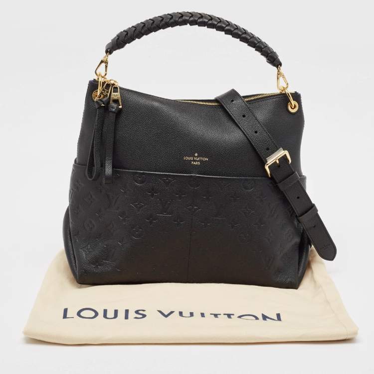 Pre Owned Louis Vuitton Black Monogram Empreinte Leather Maida Bag