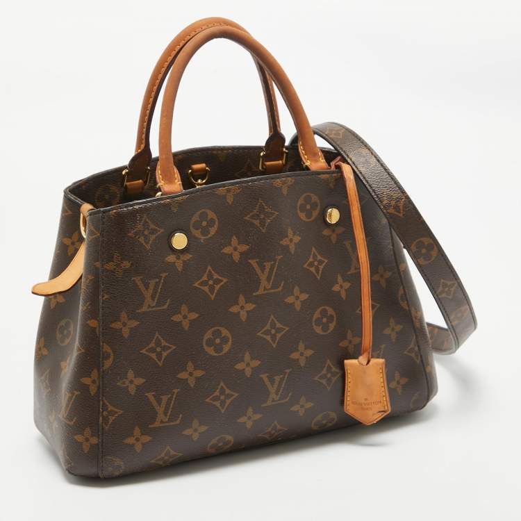 Pre Owned Louis Vuitton Monogram Canvas and Leather Montaigne BB Bag