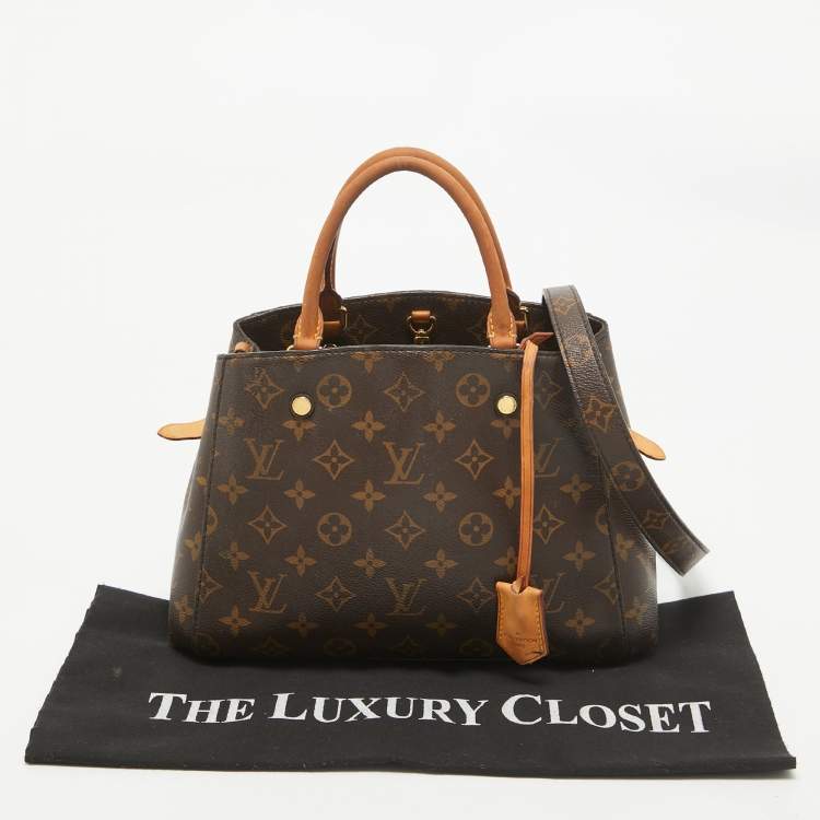 Pre Owned Louis Vuitton Monogram Canvas and Leather Montaigne BB Bag