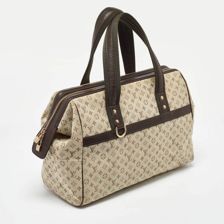 Pre Owned Louis Vuitton Beige/Brown Monogram Mini Lin Canvas Josephine GM Bag