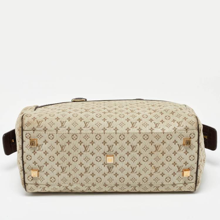 Pre Owned Louis Vuitton Beige/Brown Monogram Mini Lin Canvas Josephine GM Bag