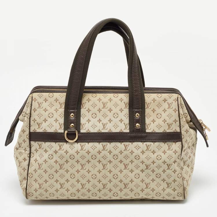 Pre Owned Louis Vuitton Beige/Brown Monogram Mini Lin Canvas Josephine GM Bag
