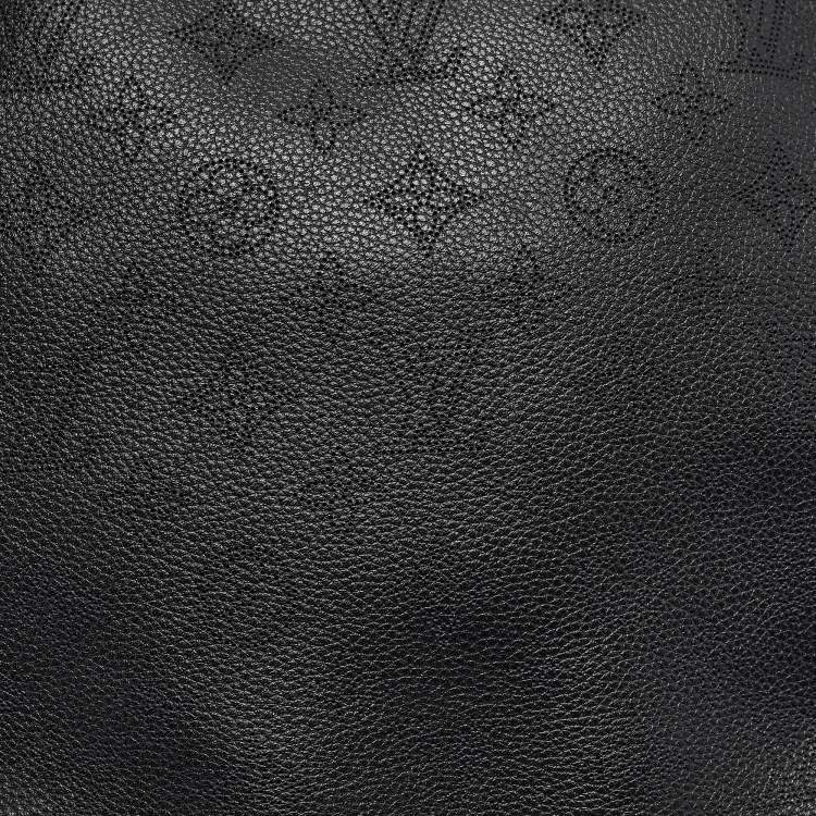 Pre Owned Louis Vuitton Black Monogram Mahina Leather Babylone Chain BB Bag