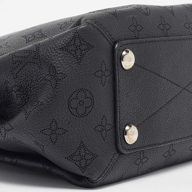 Pre Owned Louis Vuitton Black Monogram Mahina Leather Babylone Chain BB Bag