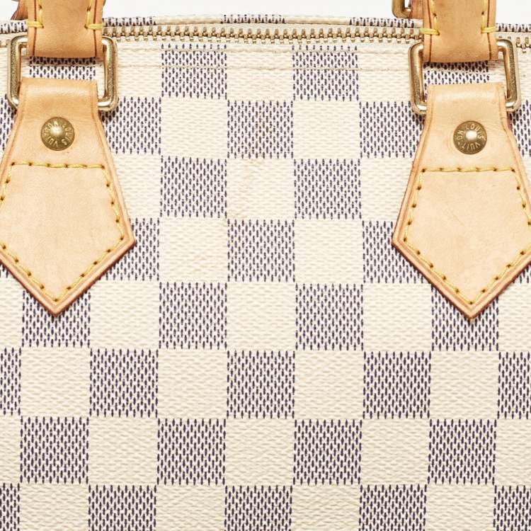 Pre Owned Louis Vuitton Damier Azur Canvas Speedy 25 Bag