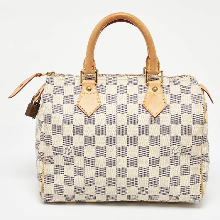 Pre Owned Louis Vuitton Damier Azur Canvas Speedy 25 Bag