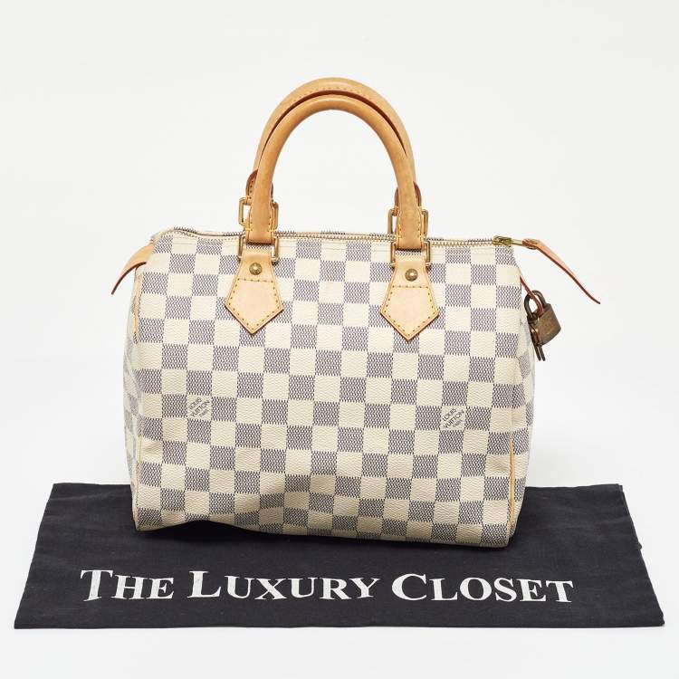 Pre Owned Louis Vuitton Damier Azur Canvas Speedy 25 Bag