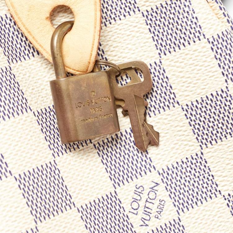 Pre Owned Louis Vuitton Damier Azur Canvas Speedy 25 Bag