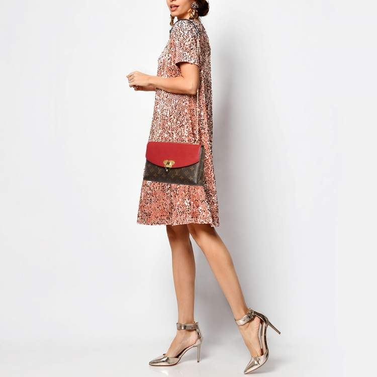 Pre Owned Louis Vuitton Cerise Monogram Canvas and Leather Saint Placide Bag