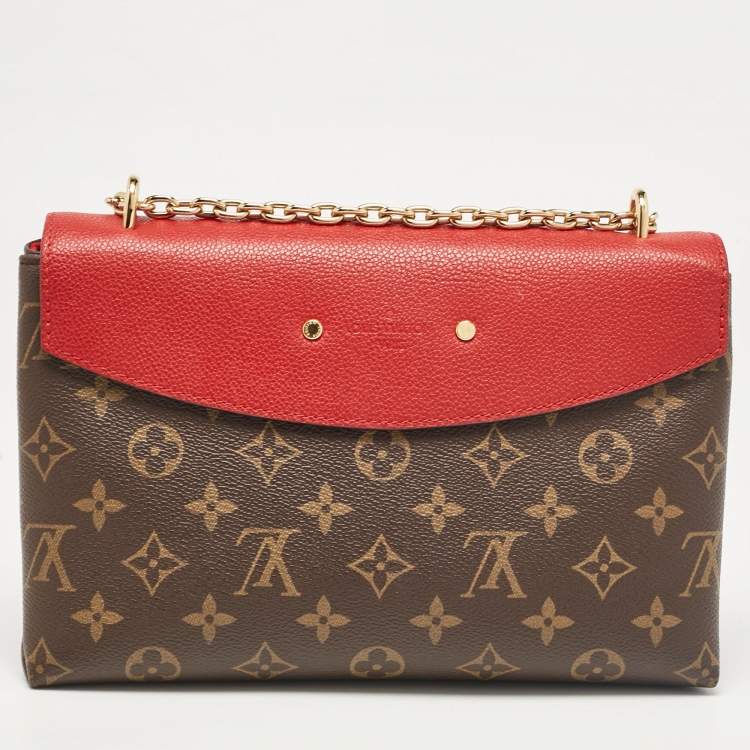Pre Owned Louis Vuitton Cerise Monogram Canvas and Leather Saint Placide Bag