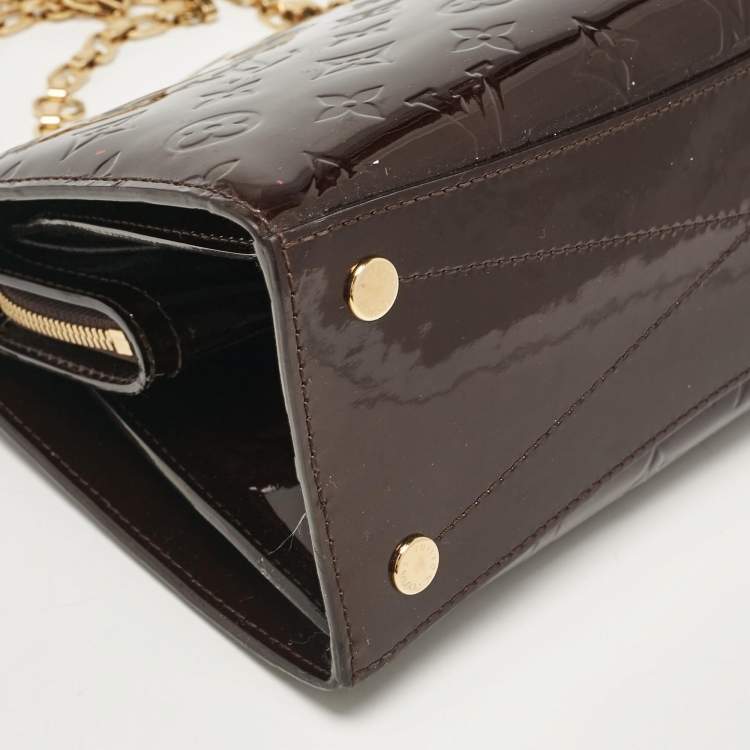 Pre Owned Louis Vuitton Amarante Monogram Vernis Virginia MM Bag