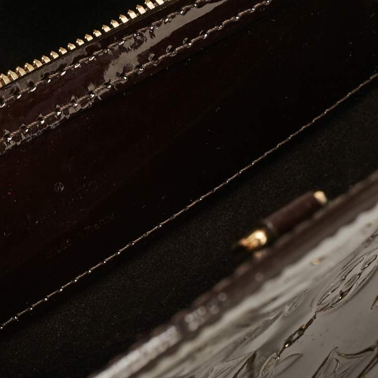 Pre Owned Louis Vuitton Amarante Monogram Vernis Virginia MM Bag